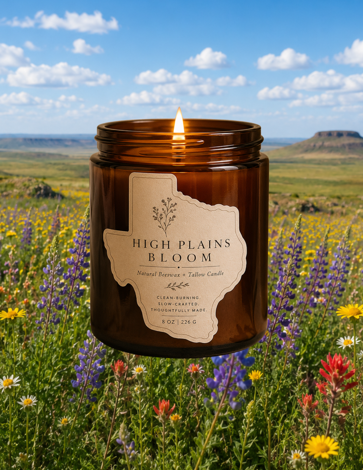 Premium Beeswax + Tallow Scented Candle | 8 ounces