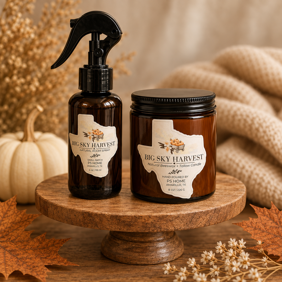 Big Sky Harvest Gift Set | Candle + Room Spray | Limited Fall Collection