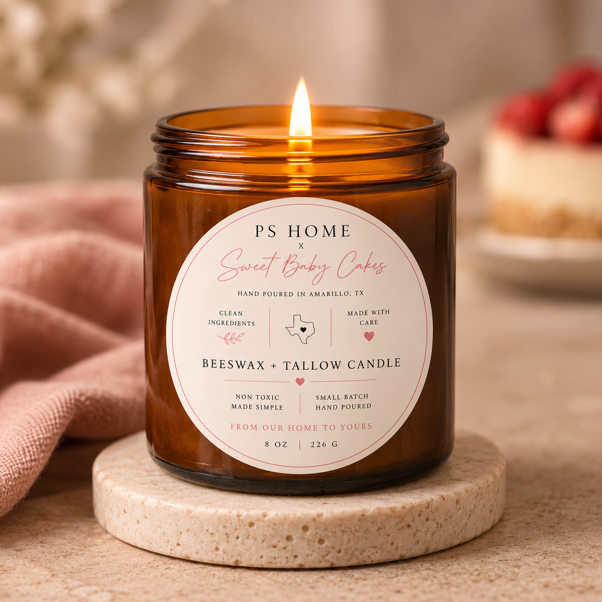 Premium Beeswax + Tallow Scented Candle | 8 ounces